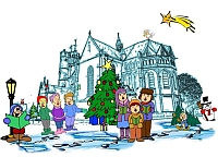 lebendiger adventskalender cartoon